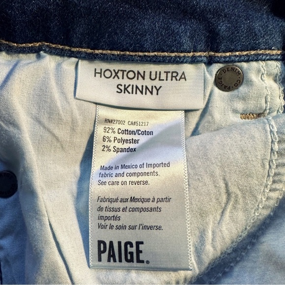 Paige Denim ‘Hoxton Ultra Skinny’ Jeans in “Tyra” Wash Size 26 - Picture 4 of 13
